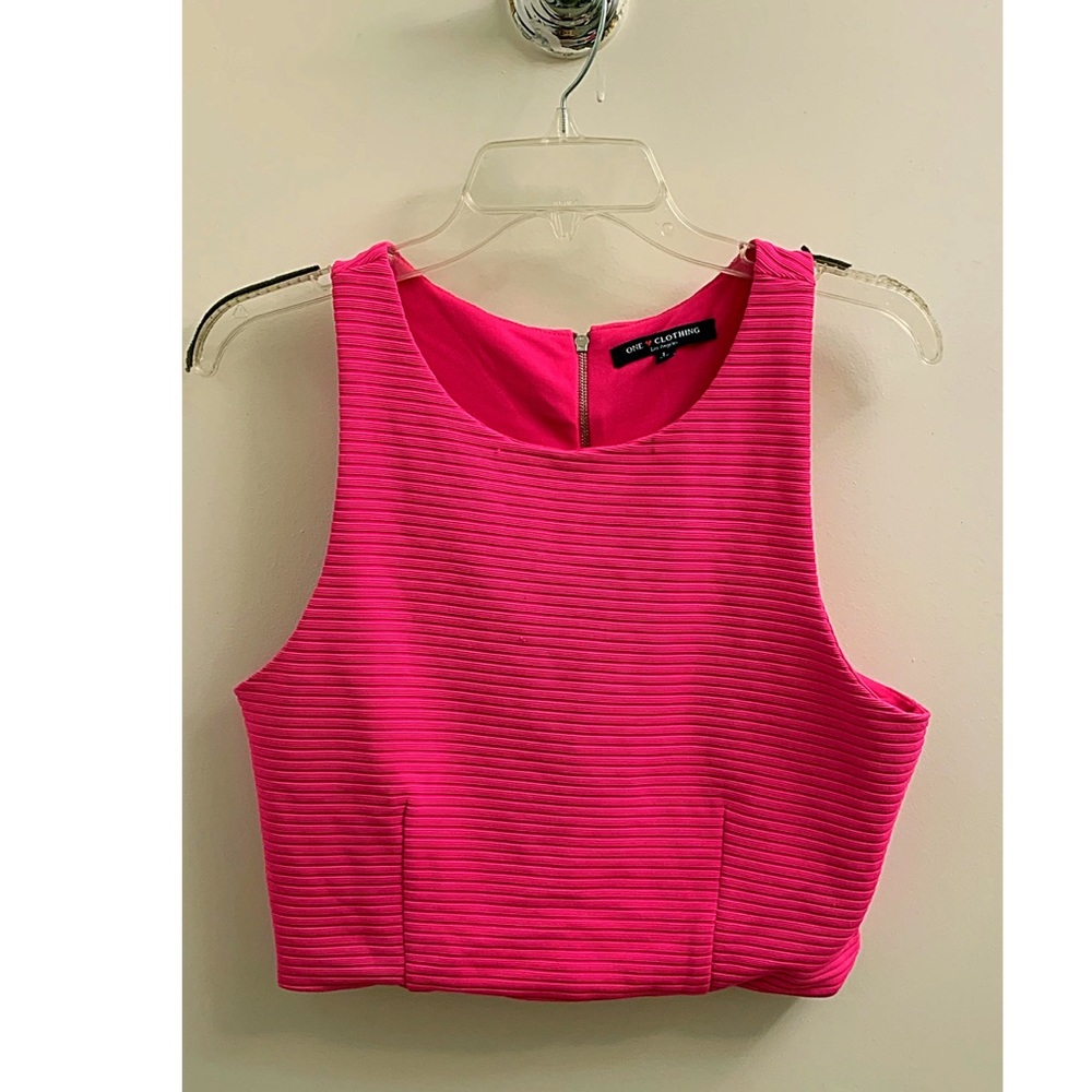 One Clothing Pink Crop Top
